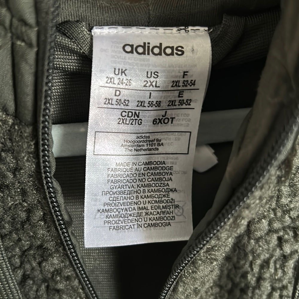Women’s ADIDAS Sherpa Jacket Size 2XL - Picture 5 of 8